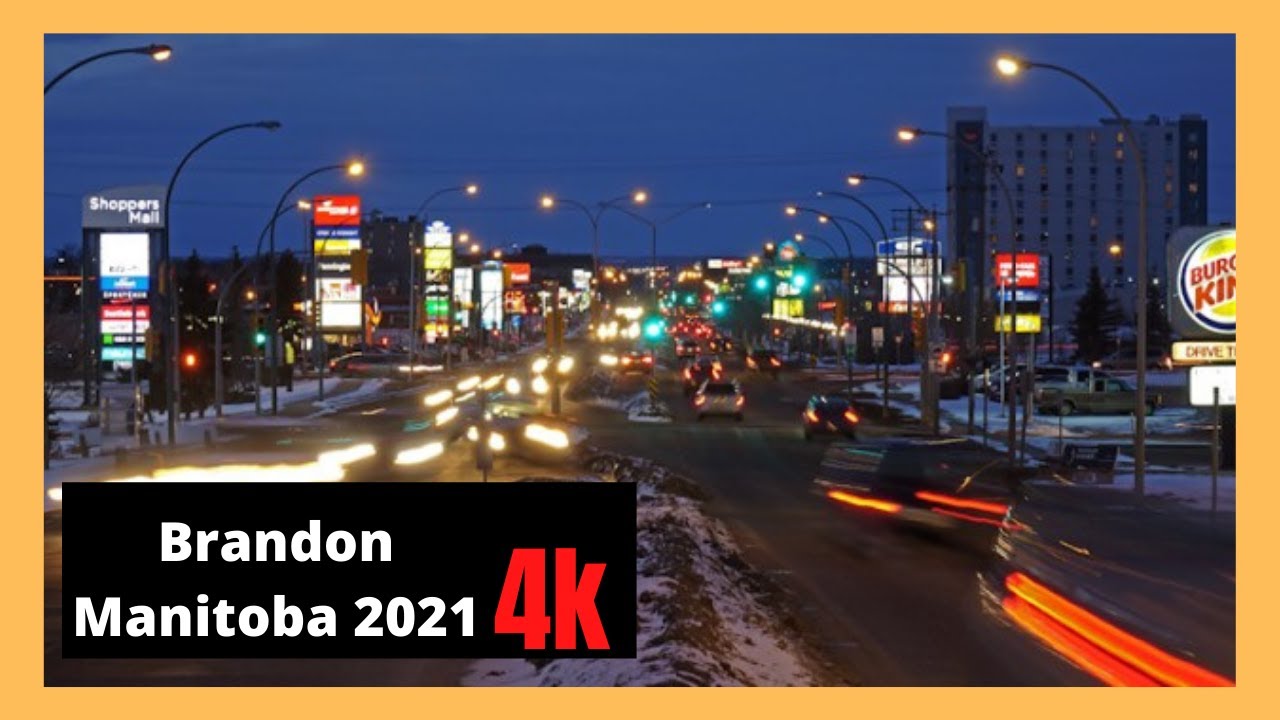 Brandon, Manitoba Canada 2021 4k Driving