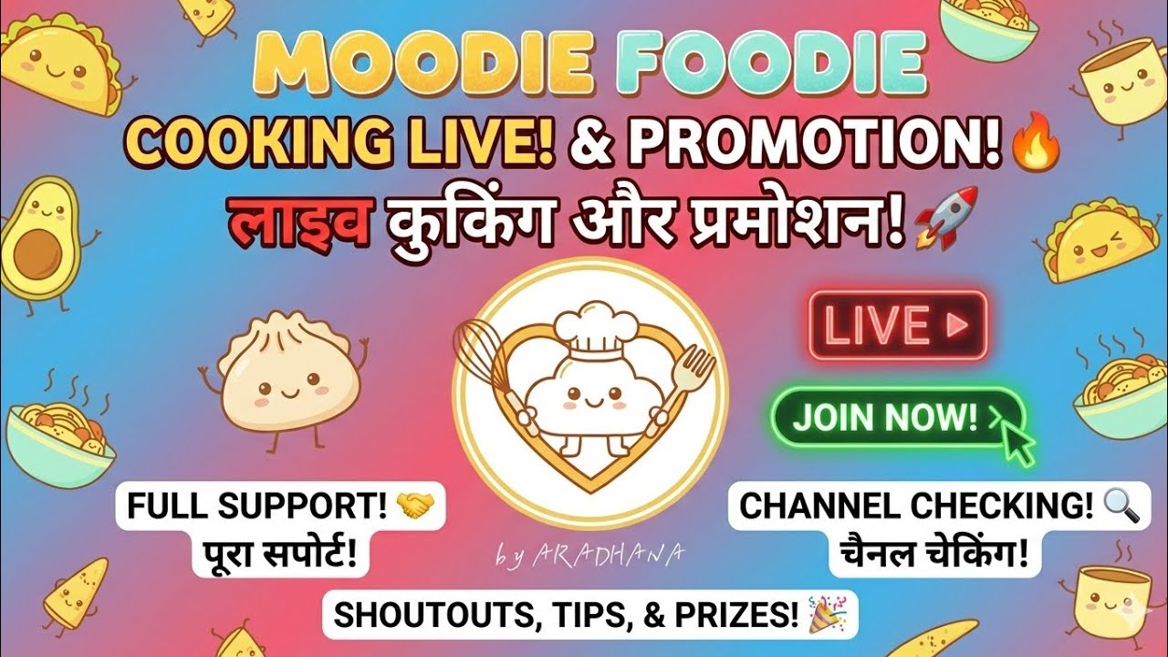 🔴 Checking Your Channel LIVE + Free YouTube Promotion! (First Come First Serve) | MOODIE FOODIE