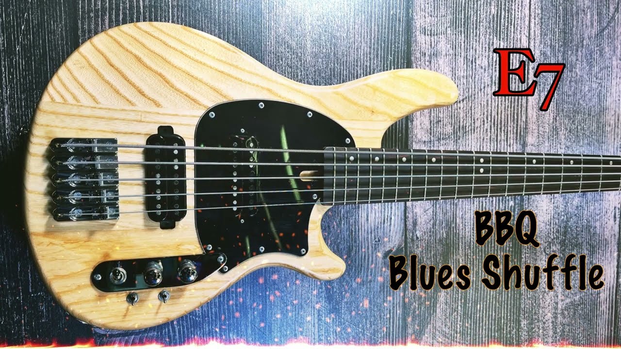 BBQ Blues Shuffle | Backing Track for Bass | 113 BPM | E