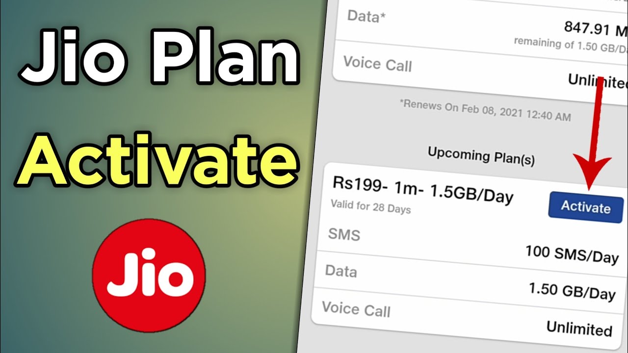 How To Activate Jio Plan Recharge | Jio Ka Recharge Activate Kaise Kare