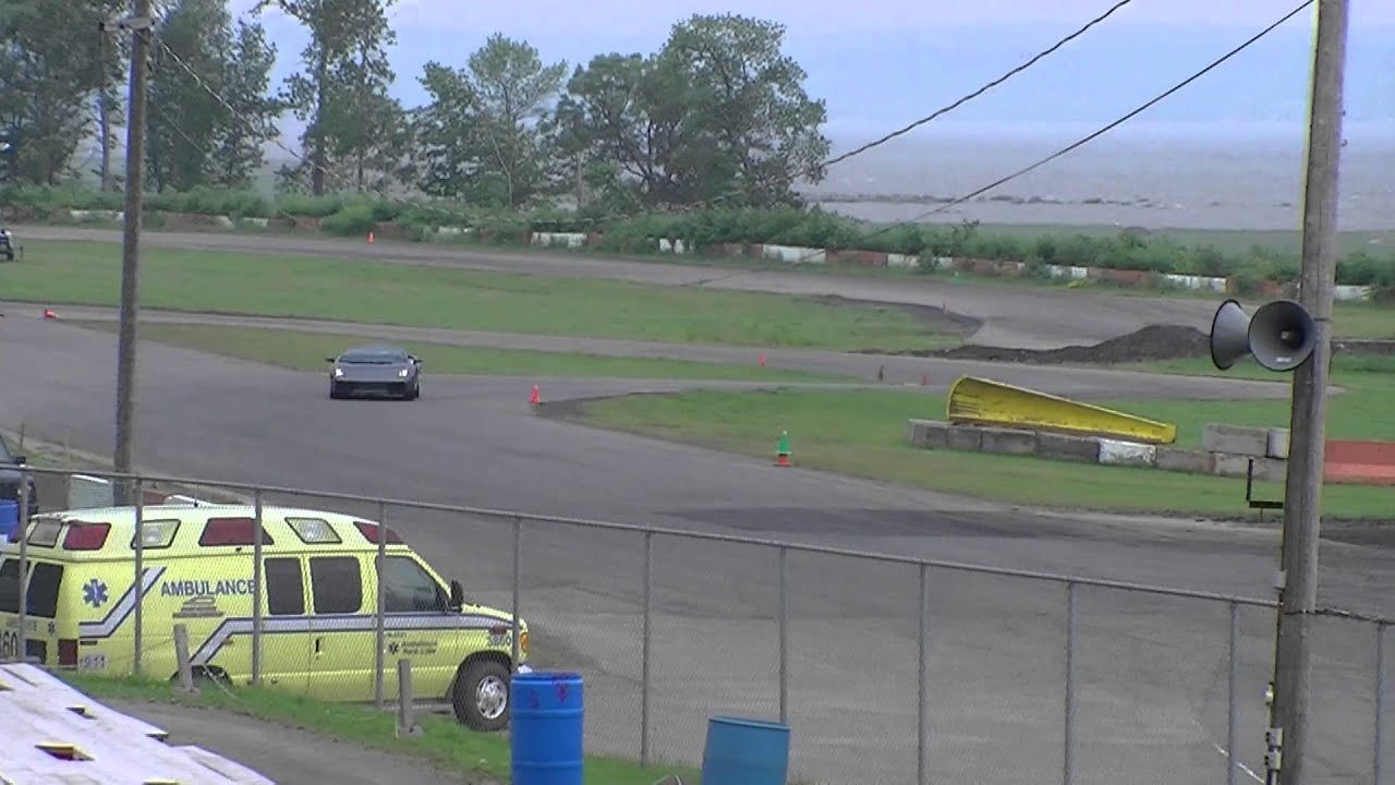 Lamborgini lapping at Riverside speedway