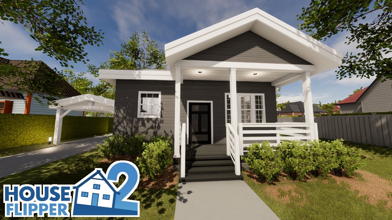 Ambient ASMR | Modern Black And White Remodel | House Flipper 2
