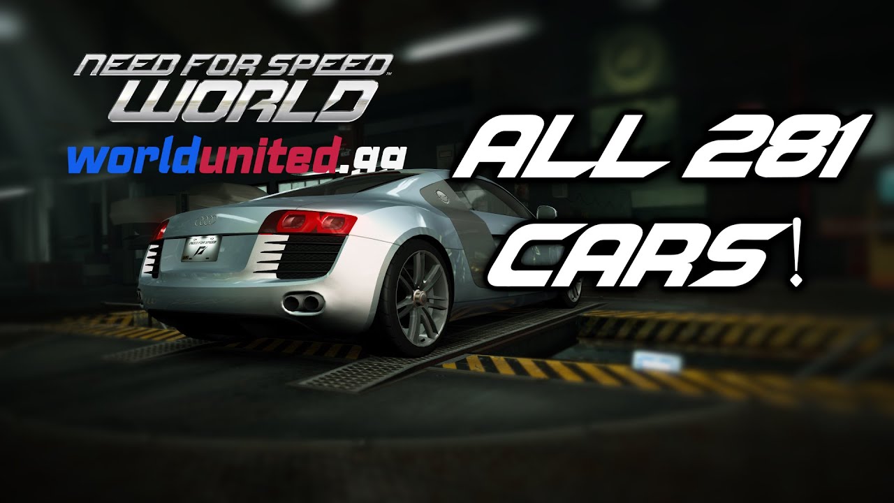 All Cars in NFS World (WorldUnited.gg Server) - 281 Cars Showcase! (2025)