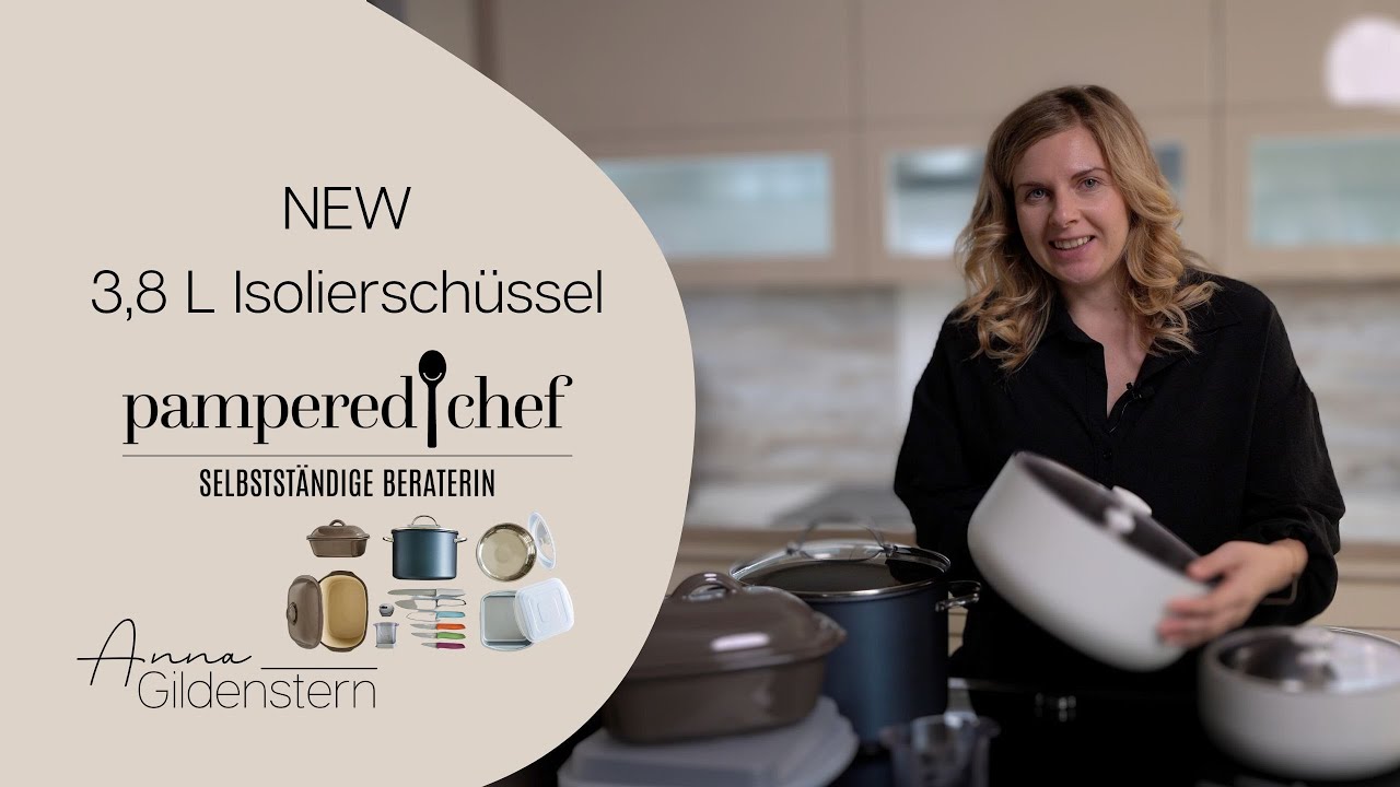 Pampered Chef, neue 3,8 L isolierte Servierschüssel, Katalogwechsel