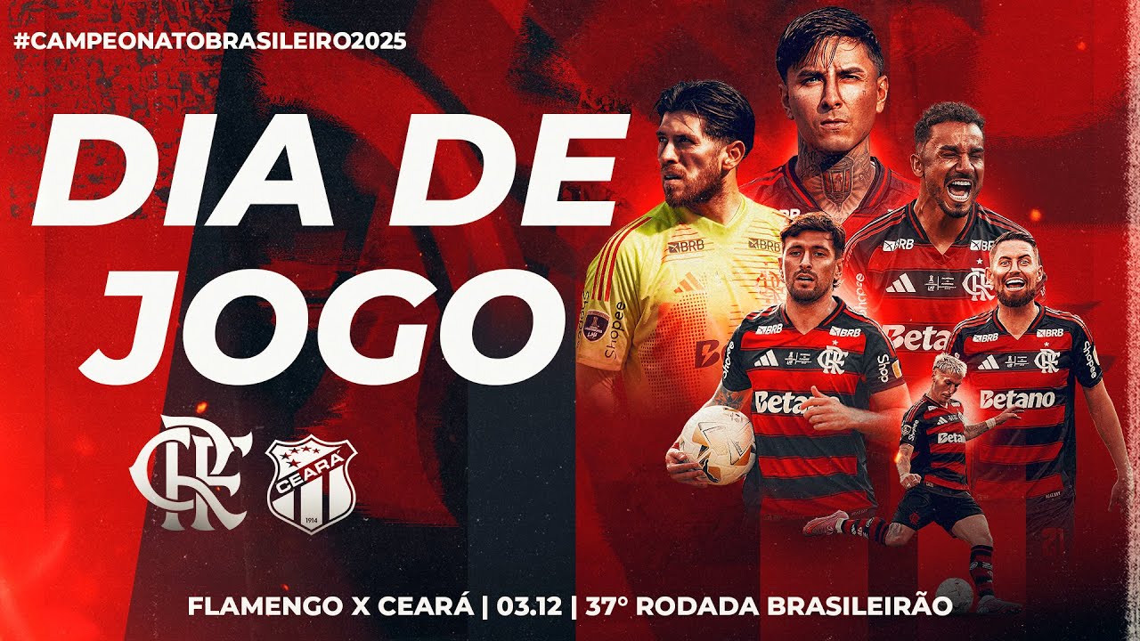 🔴 AO VIVO: FLAMENGO x CEAR&Aacute; | PR&Eacute;-JOGO + NARRA&Ccedil;&Atilde;O | BRASILEIR&Atilde;O (03/12/25)