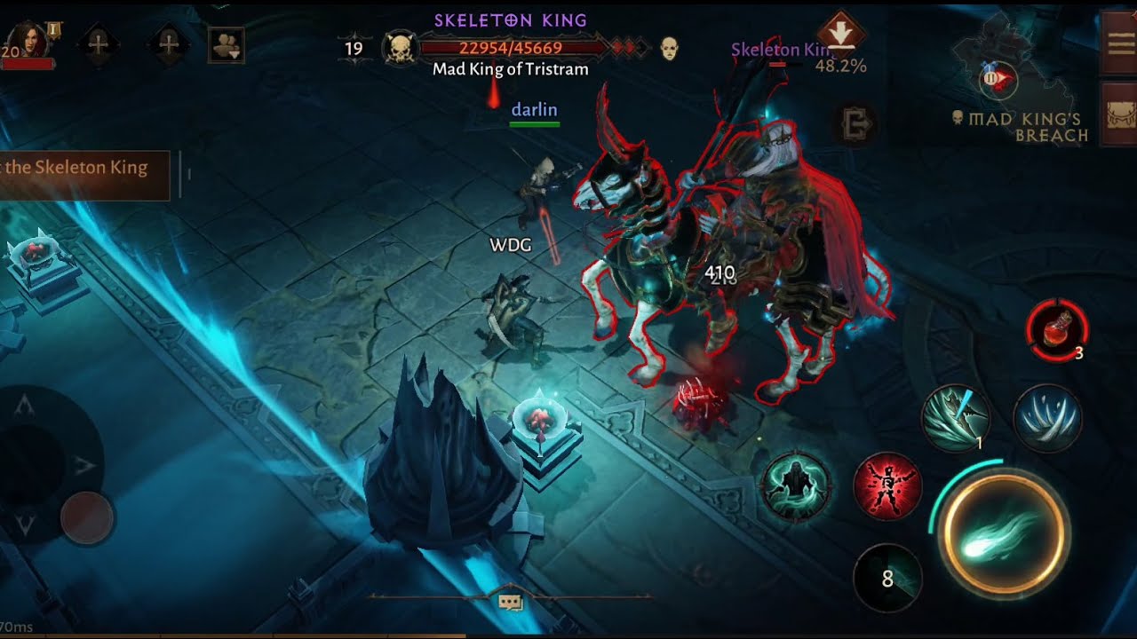 Diablo Immortal: Skeleton King Boss Fight