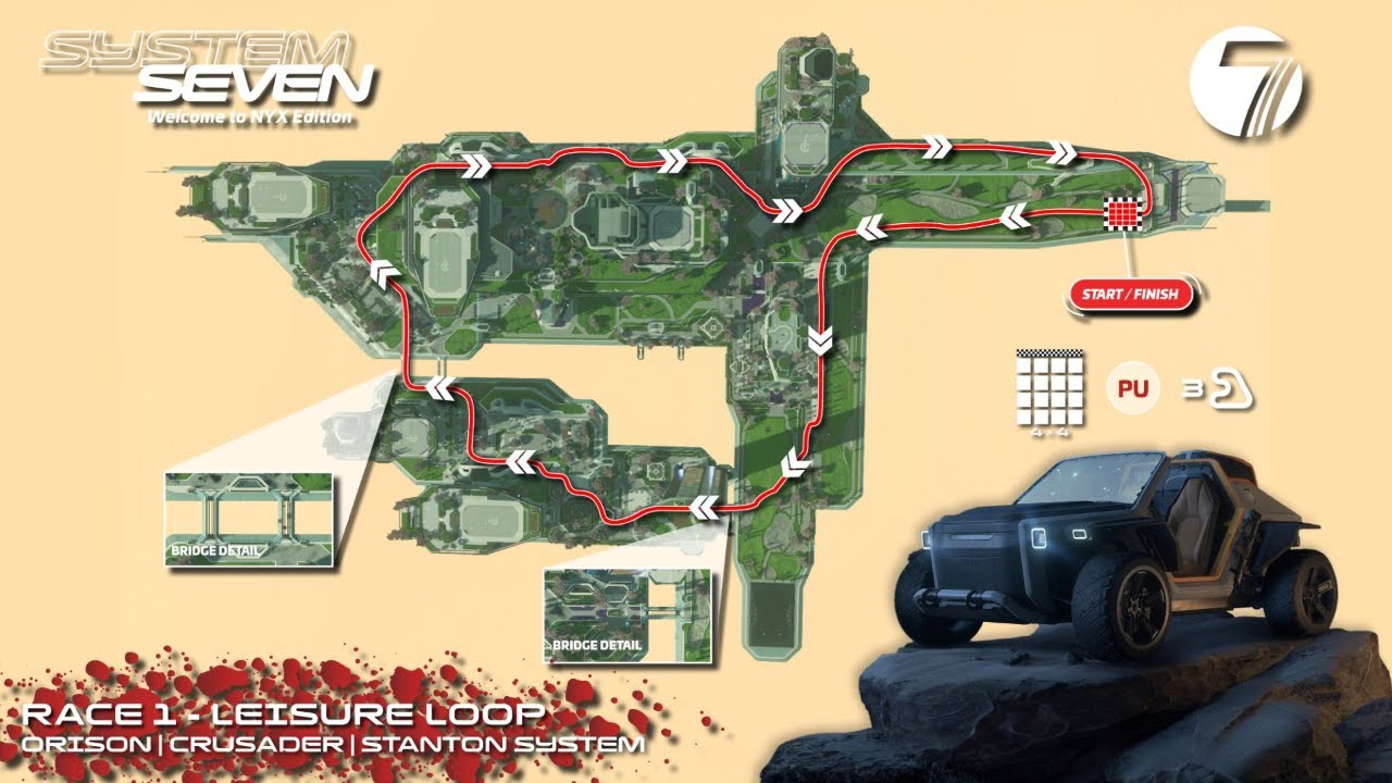 System 7 2956 Race 1 - Ground Racing League in #starcitizen