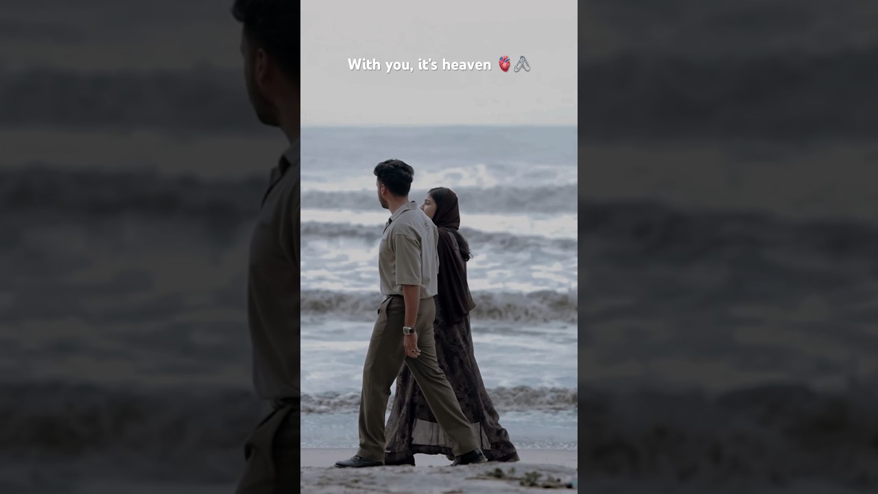 With you, it&rsquo;s heaven 🫀🖇️ #couplegoals #beach #beachtime #romantic #love 🤍