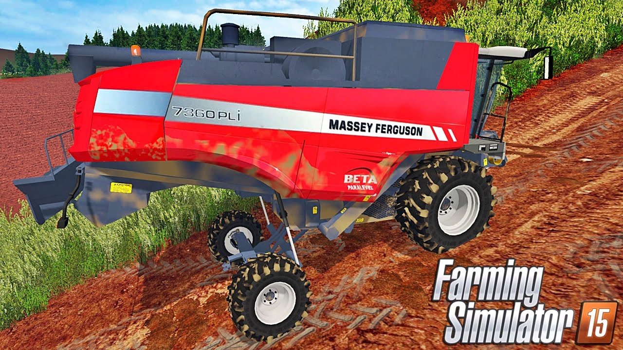 Colheitadeira Autonivelante Massey Ferguson [Mapa Sítio Santa Rita] - Farming Simulator 2015