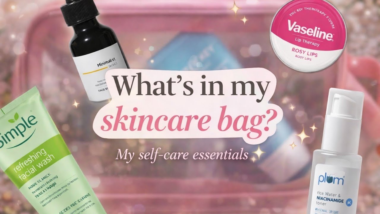 What's in my skincare bag?🧐🧴SKINCARE FOR ALL SKIN TYPES😇||beginner friendly and budget friendly||🩷