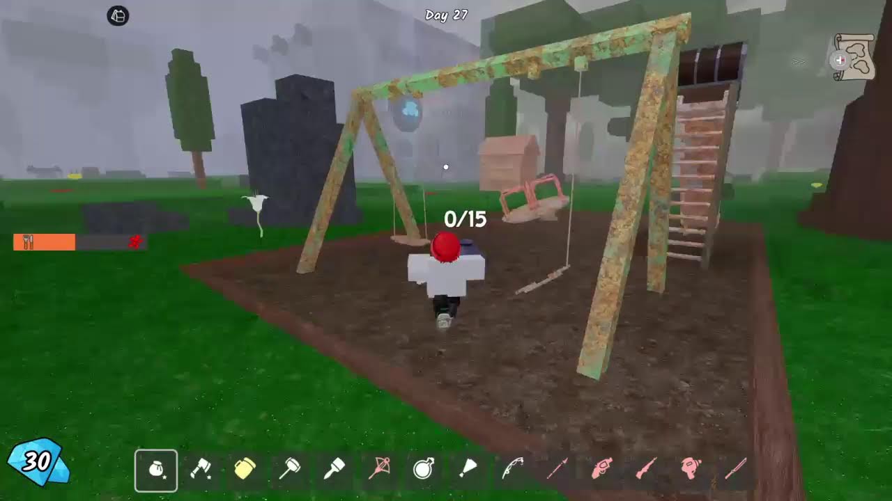 Playing 99 nights in the forest Roblox Valentine Updateday 1