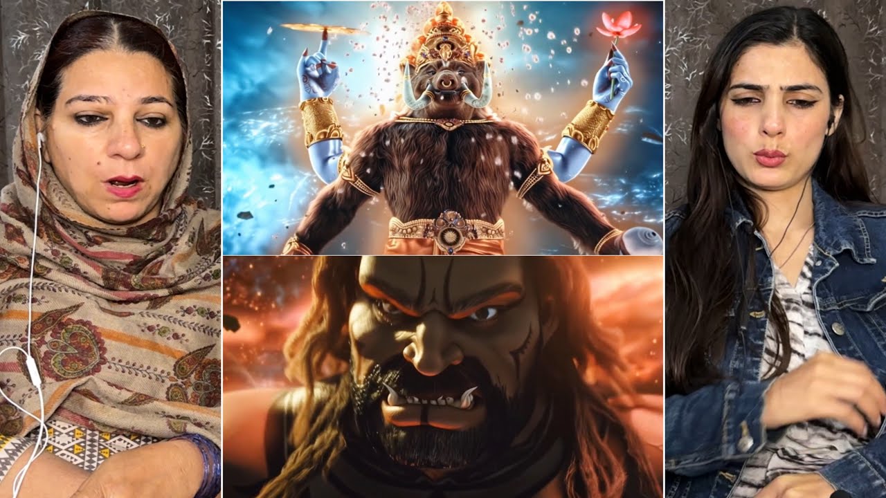 Mahavtar Narsimah Movie Reaction | VarahAvtar VS Asur Epic Fight 😱 | Scene 2 | Nayab jiii #vishnu