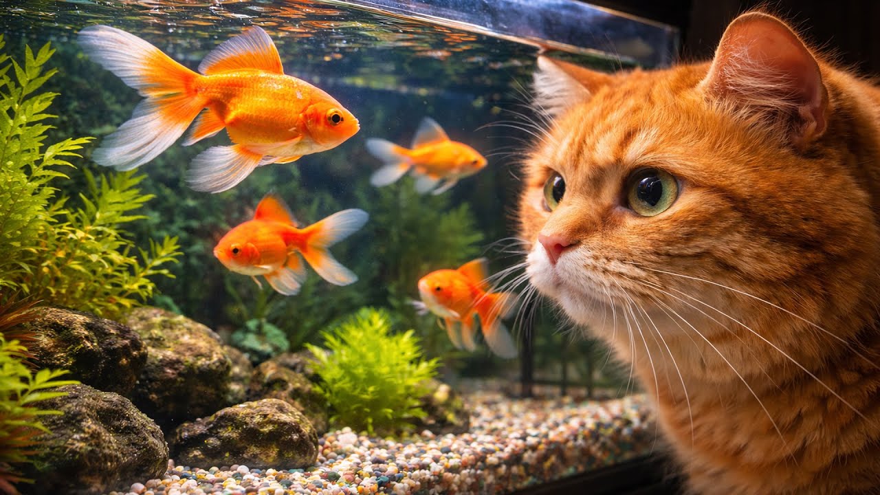 🔴 LIVE Cat TV for Cats to Watch 🐠 Relaxing Fish Aquarium (4K, No Music)