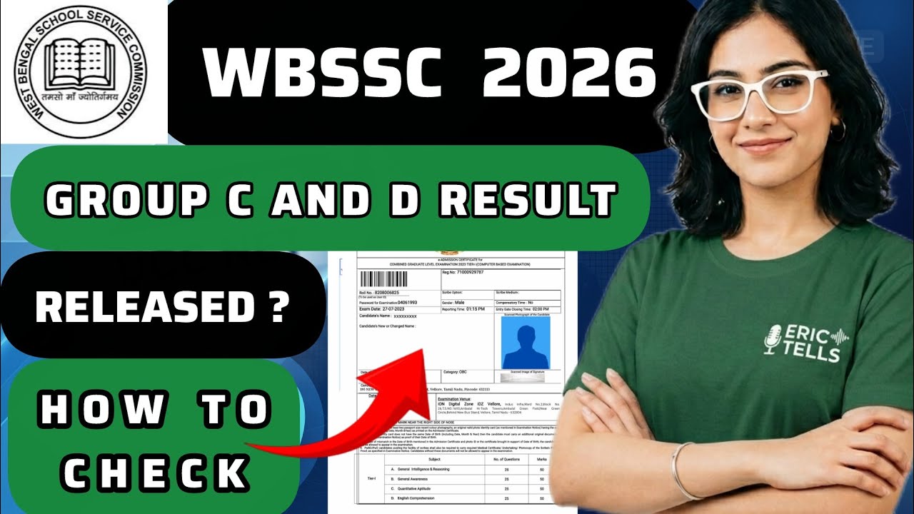 wbssc group c and d result 2026 | west bengal group c d result 2026