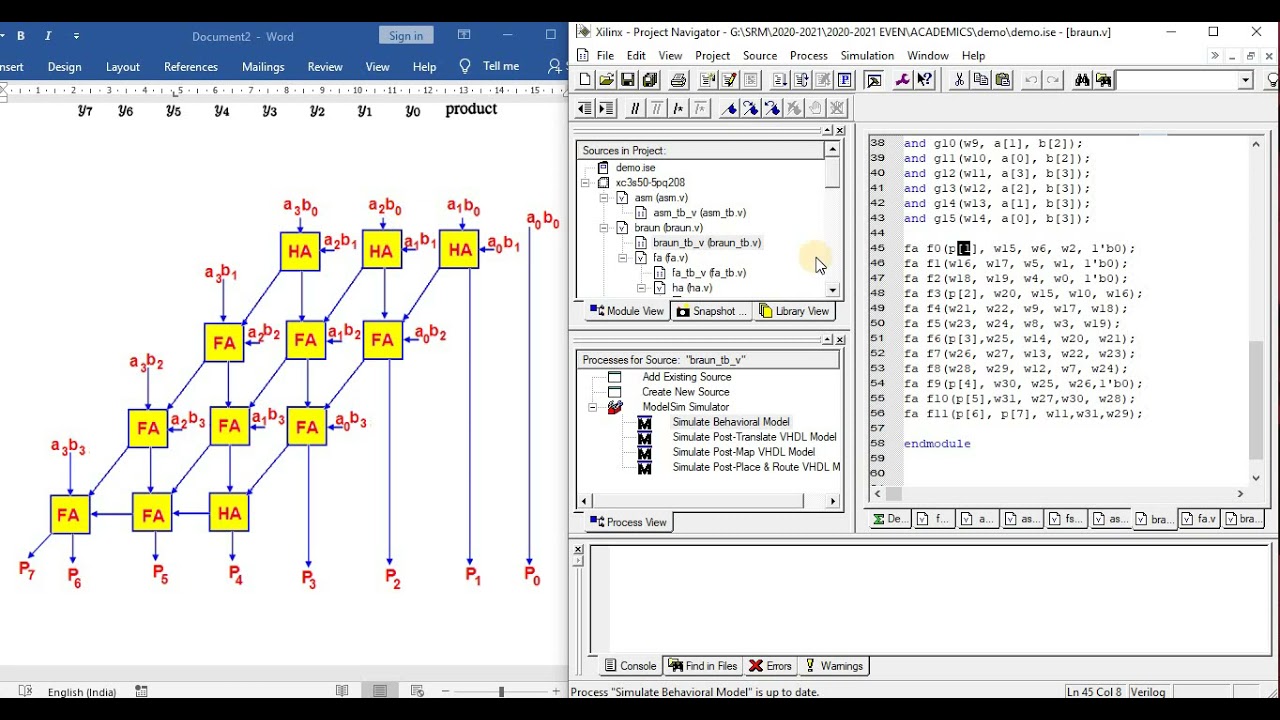 BRAUN ARRAY MULTIPLIER IN VERILOG