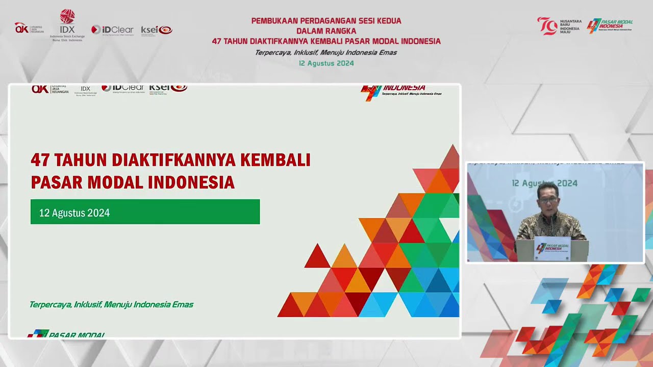 Pembukaan Perdagangan Sesi Kedua Dalam Rangka HUT ke-47 Pasar Modal Indonesia