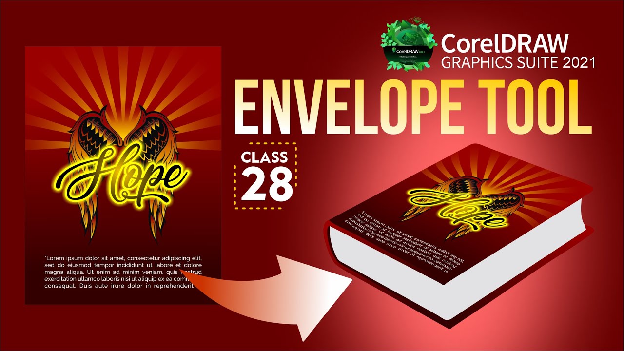 Envelope Tool in Corel Draw  2021 | Class # 28 | Urdu / Hindi - One To Z Design
