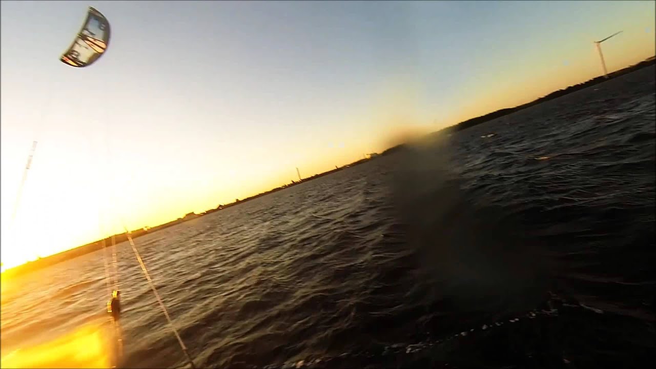 Kitesurfing Landskrona Lund&aring;kra Sunset 2015