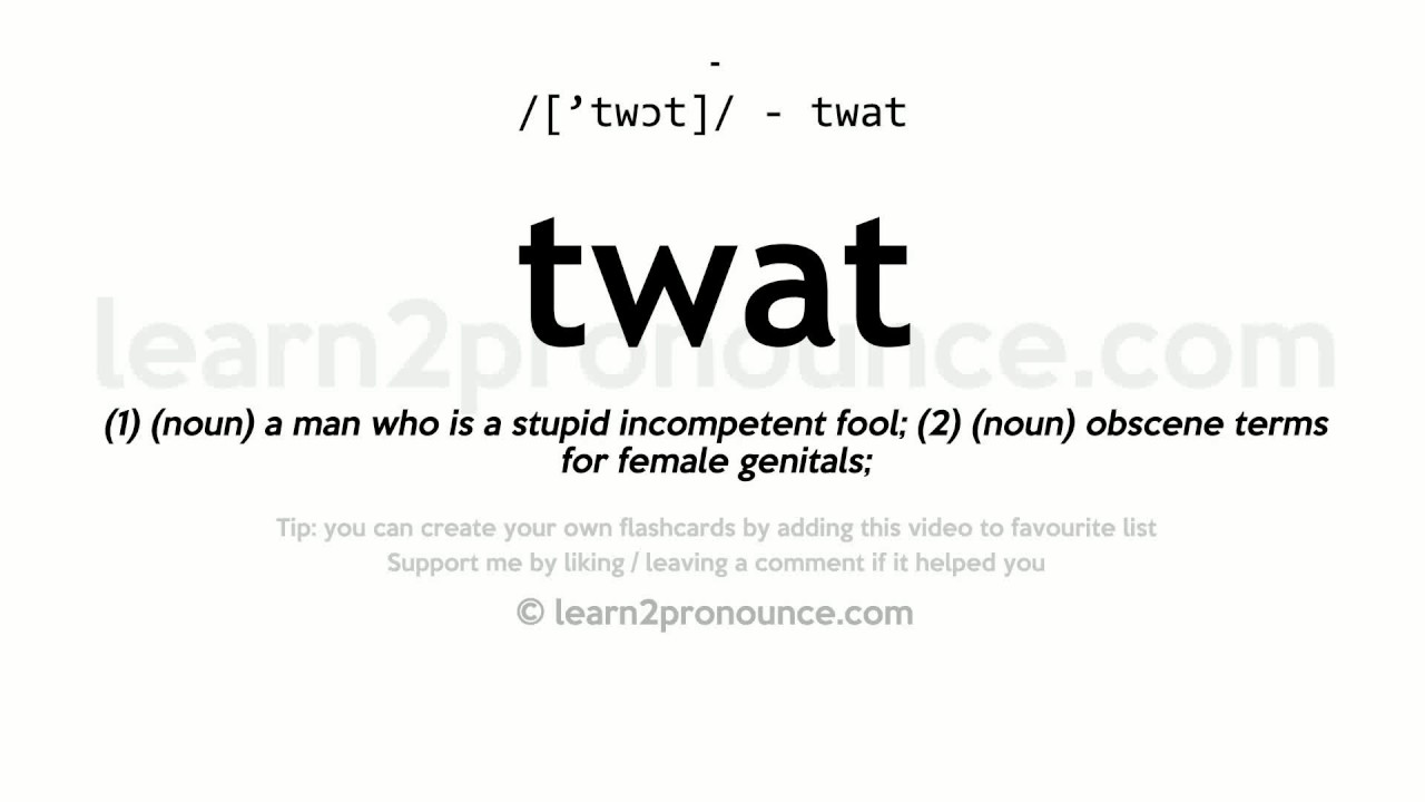 Twat pronunciation and definition