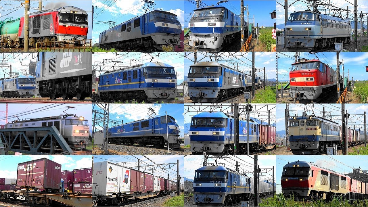 2024,7,31 貨物列車いろいろいっぱい41本 大迫力モーター音と豪快ジョイント音‼汽笛‼ 長良川橋梁と岐阜貨物ターミナルを力走する貨物列車たち