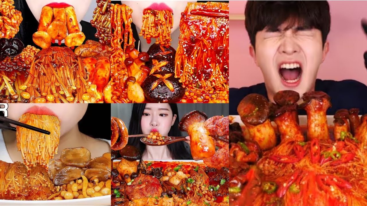 🔥🥵🍄ULTIMATE ASMR SPICY MUSHROOMS //MUKBANG COMPILATION | Crunchy, Juicy 