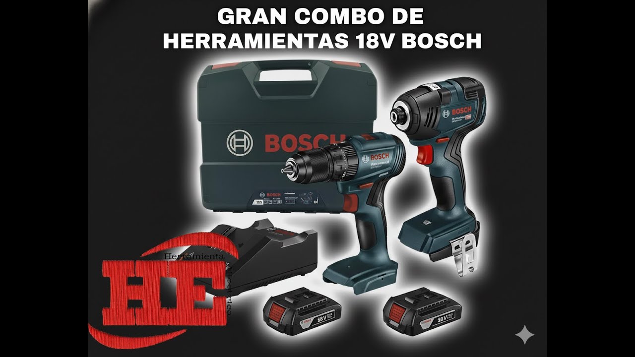 Combo Bosch 18v Rotomartillo Brushless Bosch Gsb 185-LI+Atornillador GDR 18V-200