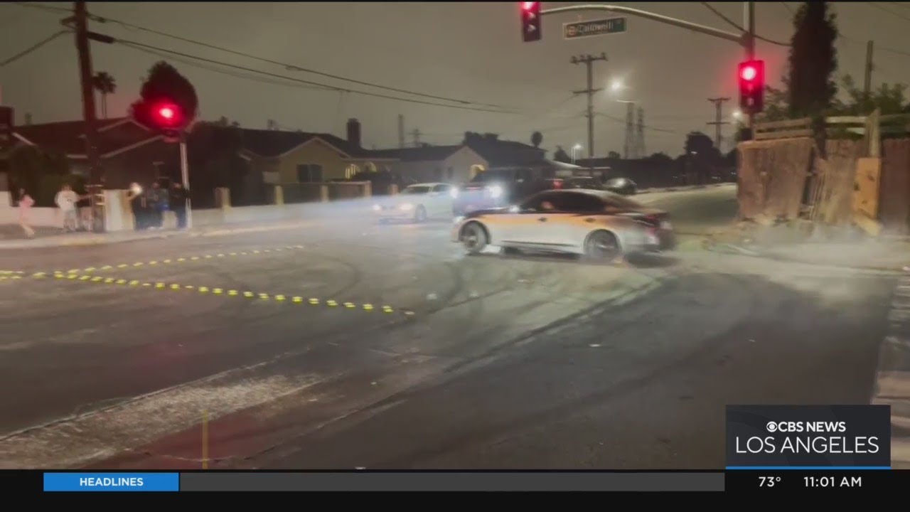 Rash of street takeovers continue despite newly-installed Botts' Dots