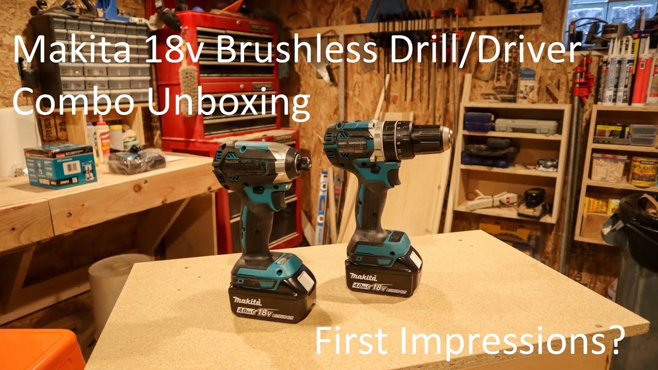 Распаковка комплекта бесщёточной дрели/винторезного инструмента Makita LXT 18 В