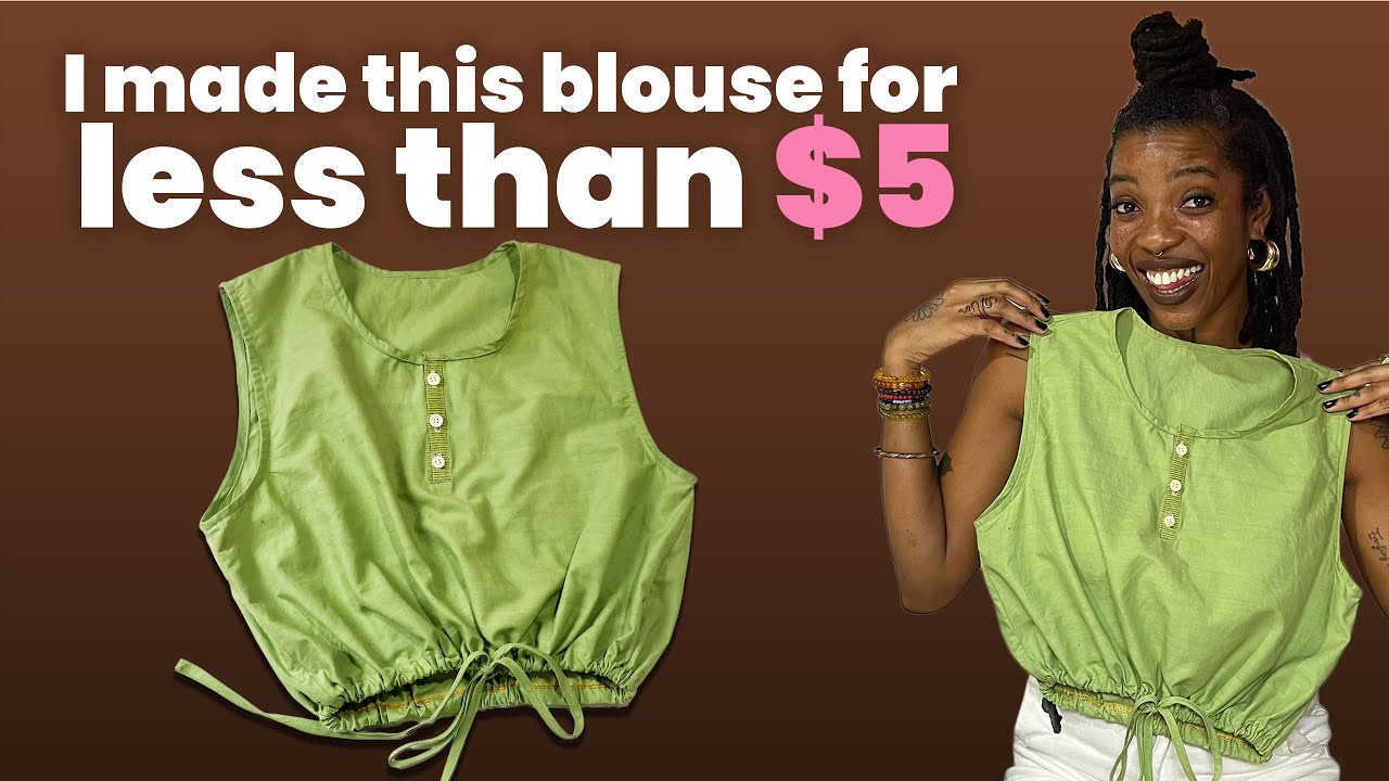 Learn How To Draft A Pattern For & Sew A Blouse In Less Than 20 Minutes! | ✂️ SEW QUAINT.