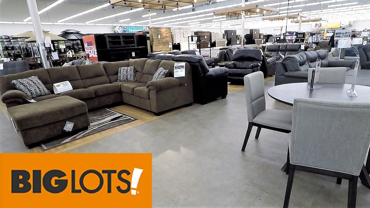 BIG LOTS FURNITURE SOFAS HOME DECOR - SHOP WITH ME SHOPPING STORE WALK THROUGH 4K