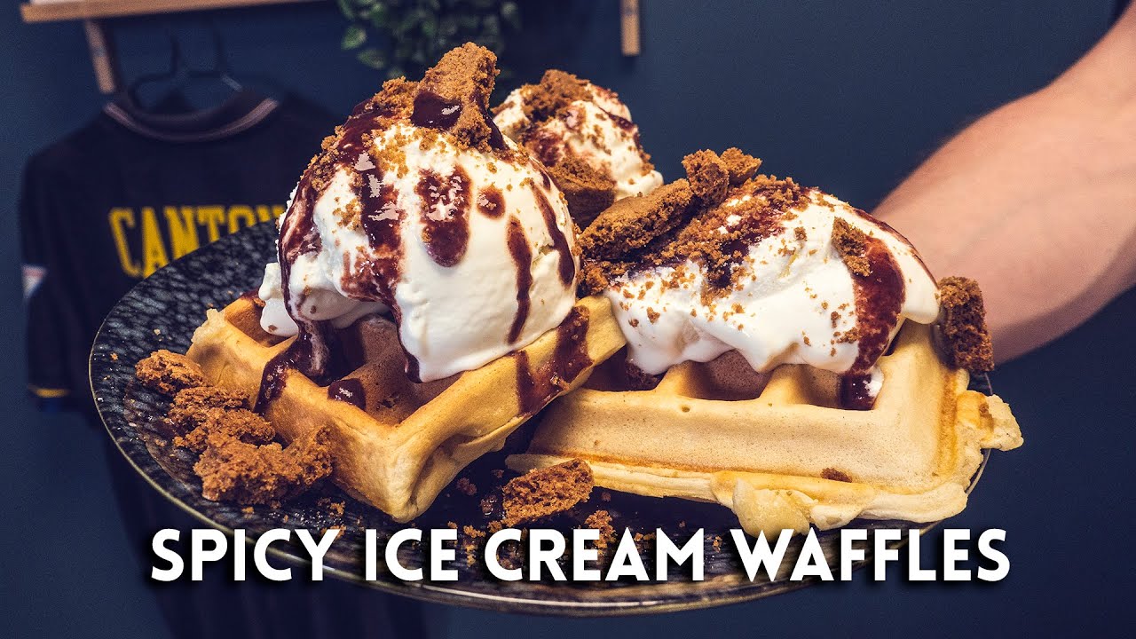 Spicy Blueberry Ice Cream & Waffles - Hot Sauce Recipe #17