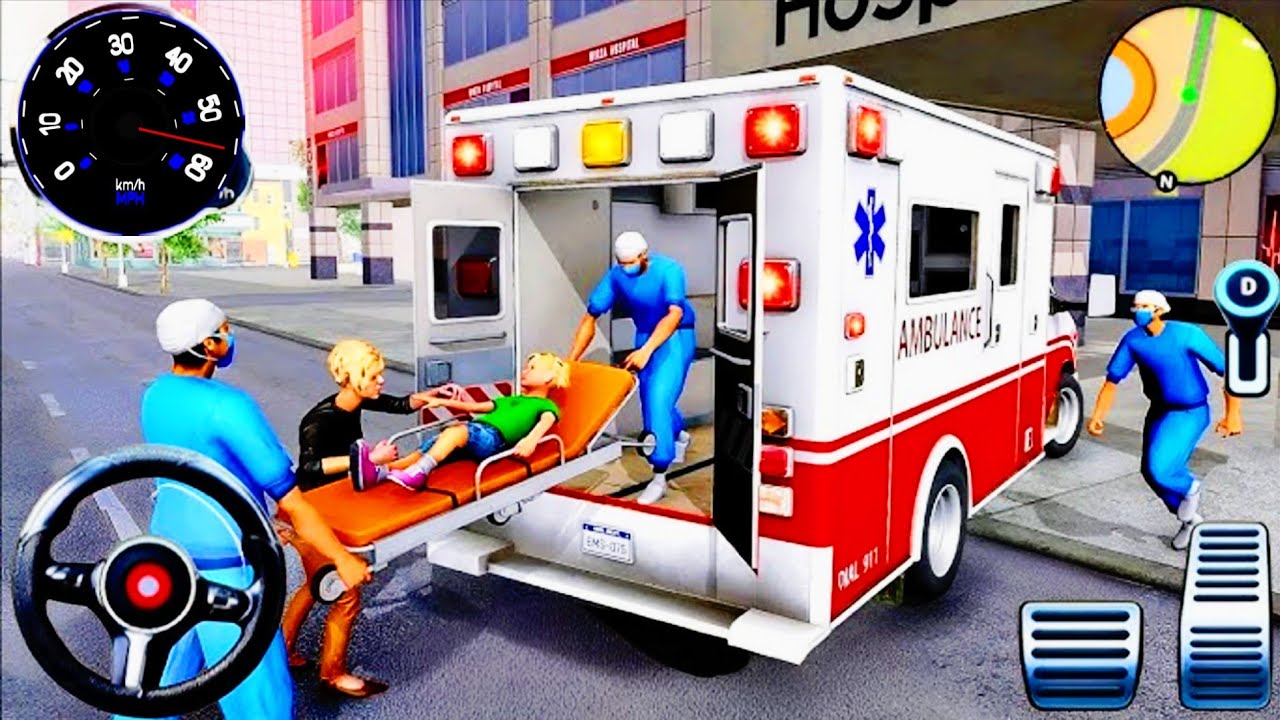 Ambulance Driving City Rescue Simulator 3d 2025 | 911 Us Emargency Ambulance Game | Android Gameplay