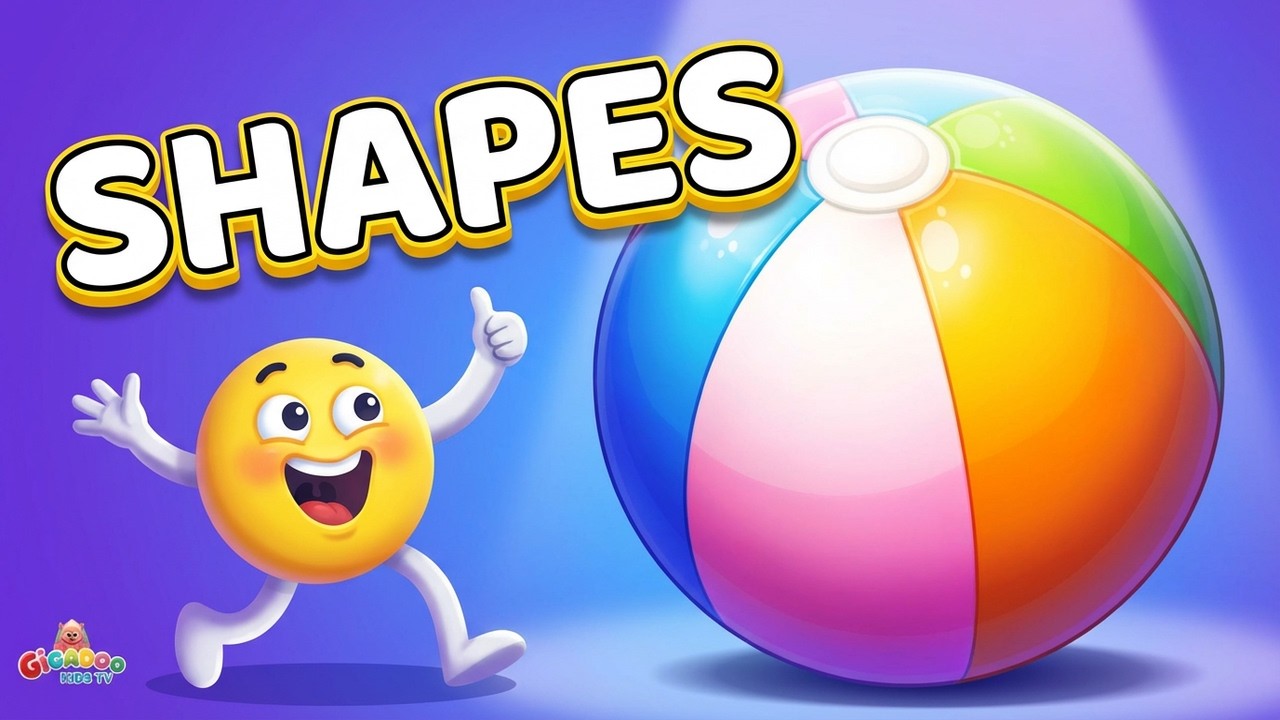 Learn Shapes in English 🟡 Song & Guessing Game | Gigadoo Kids TV