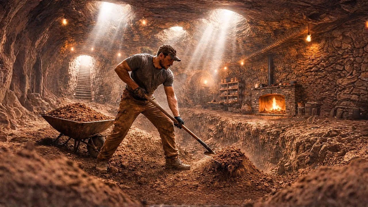 FULL TIMELAPSE: 300 Days Building a Secret Underground Shelter