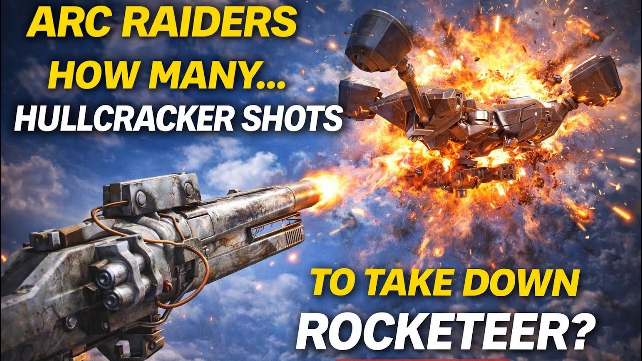 ARC RAIDERS HOW MANY HULLCRACKER SHOTS TO TAKE DOWN ROCKETEER I TESTED IT #arcraiders 