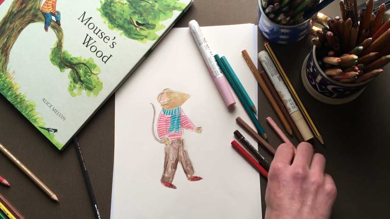 How to draw a mouse by 'Mouse's Wood' author Alice Melvin