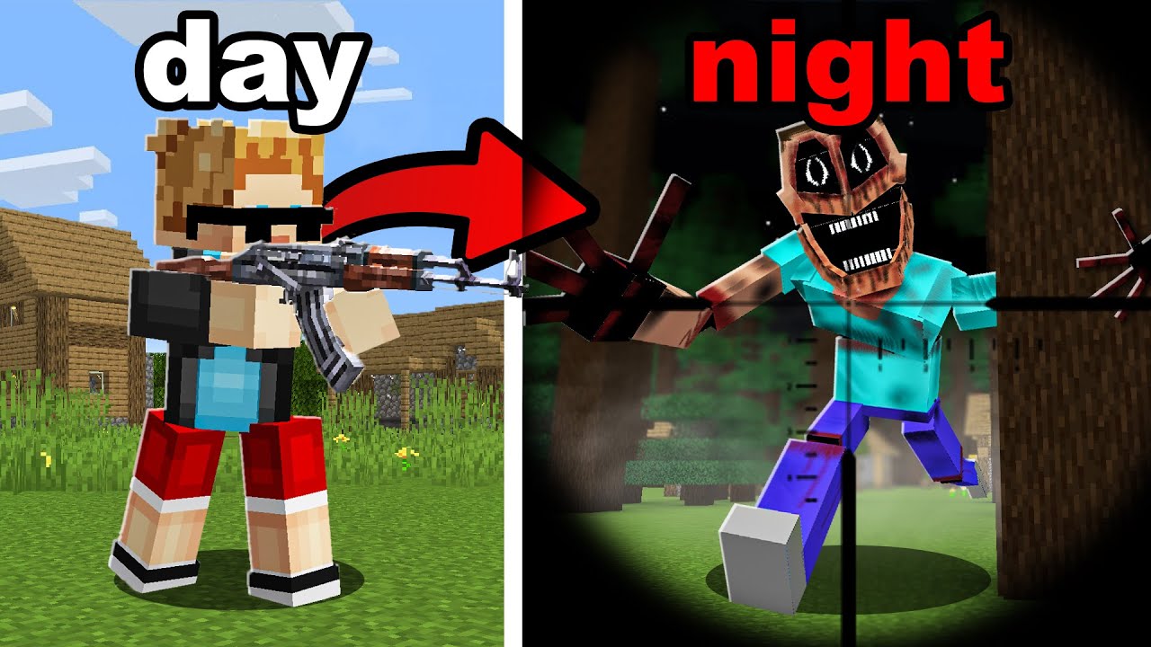 Hunting Down EVERY SCARY MOD in Minecraft Using Guns
