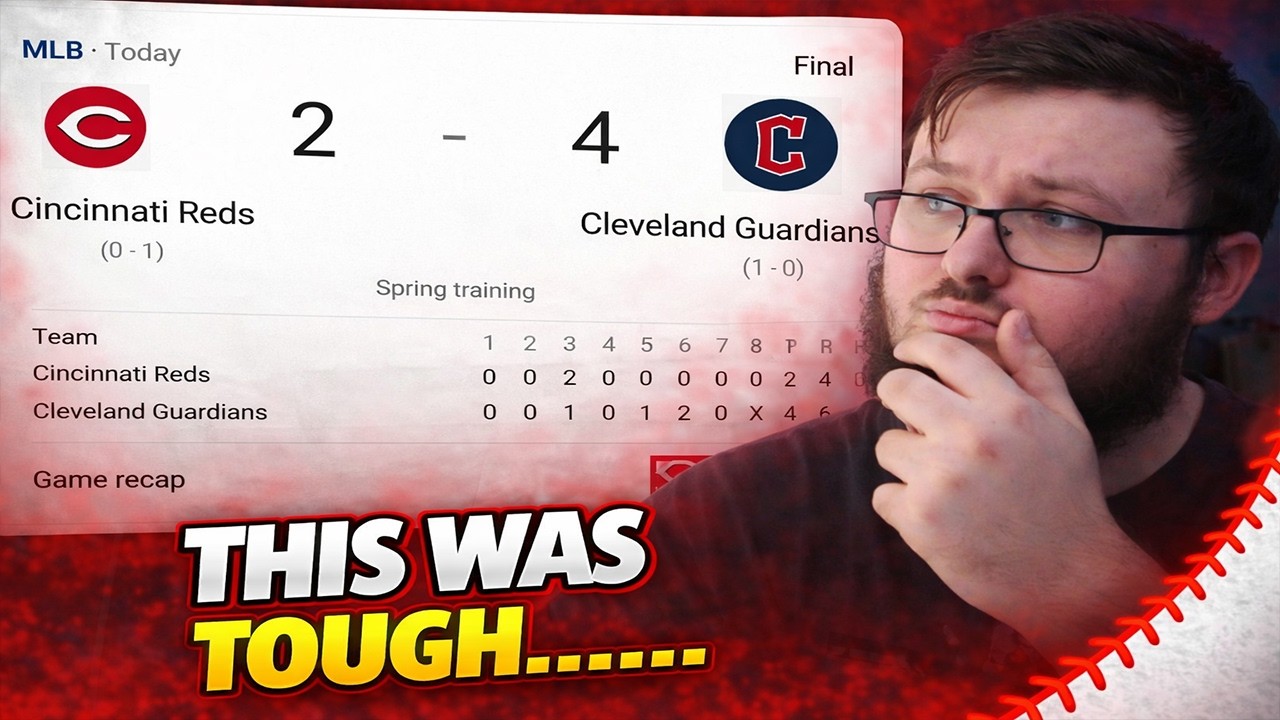 CINCINNATI REDS FAN REACTS TO THE REDS LOSING THEIR FIRST SPRING TRAINING GAME OF THE YEAR..........