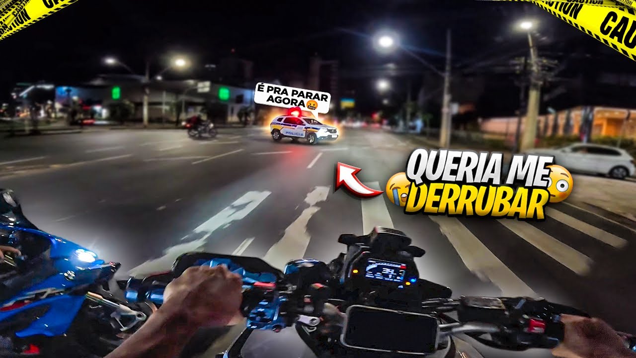 POLICIAL JOGOU A VIATURA EM CIMA DA TRACER 900 E DA S1000RR 😳 *Deu Ruim 😭*