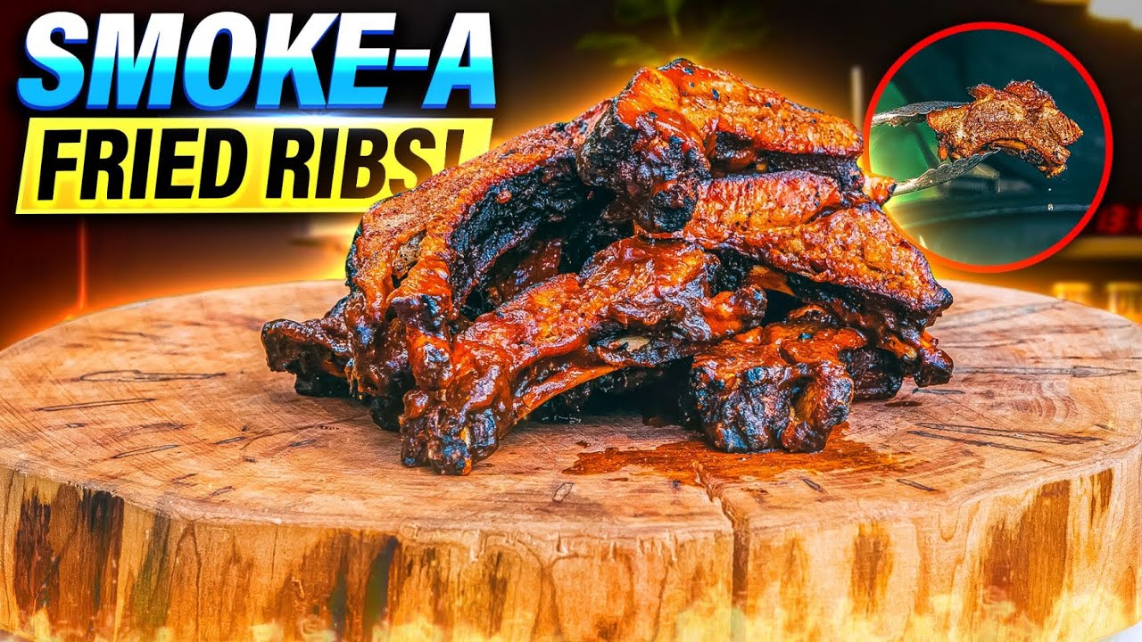 Smoke-A-Fried - Smoked and Fried Ribs in a Big Green Egg!