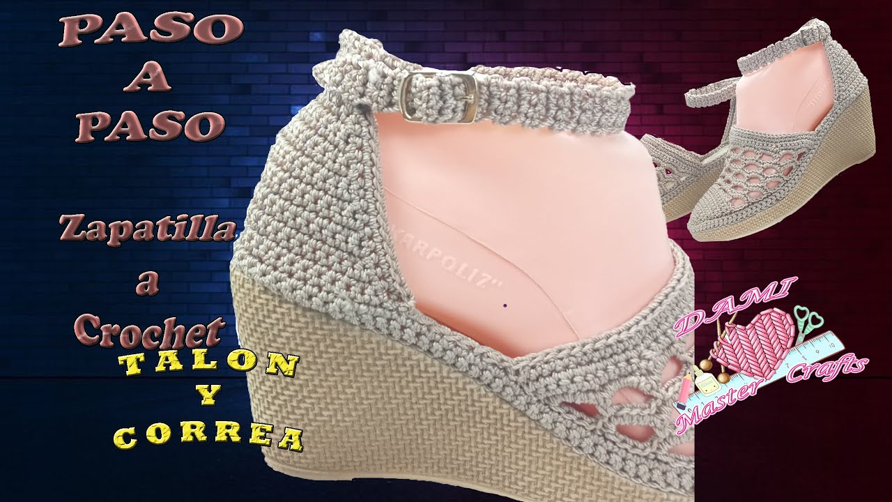 🌈TALON para zapatos tejidos a Crochet, VIDEO 2/3, ¡ TIPS IMPORTANTES de conocer!