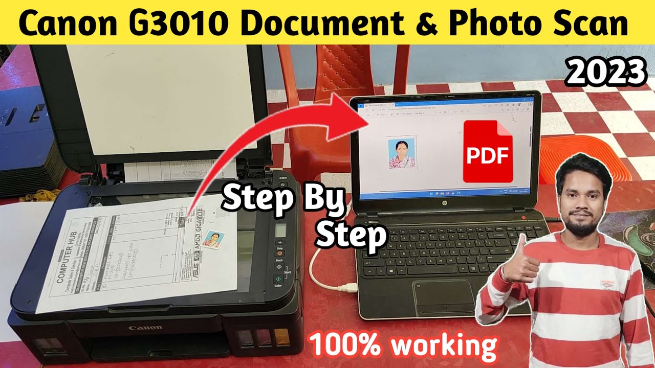 How to Scan Document or Photo from Canon G3010 Printer |  Step By Step | Canon Pixma G3010
