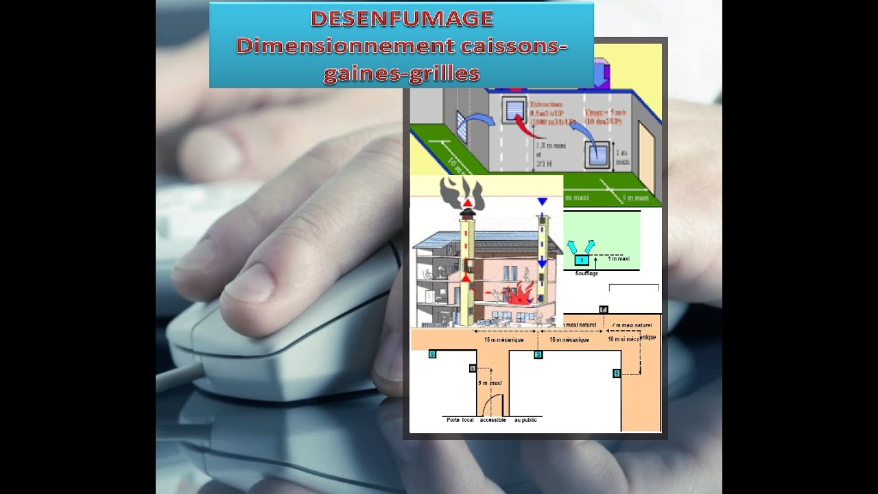 désenfumage déterminer le caisson et dimensionner les gaines et volets 1