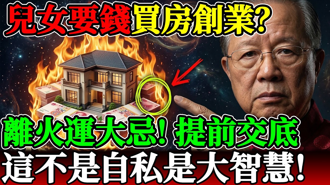 兒女要錢買房創業？曾仕強：離火運大忌！提前交底注定晚景淒涼，這不是自私是大智慧！#曾仕強 #易經 #易經智慧 #2026運勢 #丙午年 #曾公智慧講堂 #國學智慧 #國學 #九紫離火運 #晚年生活