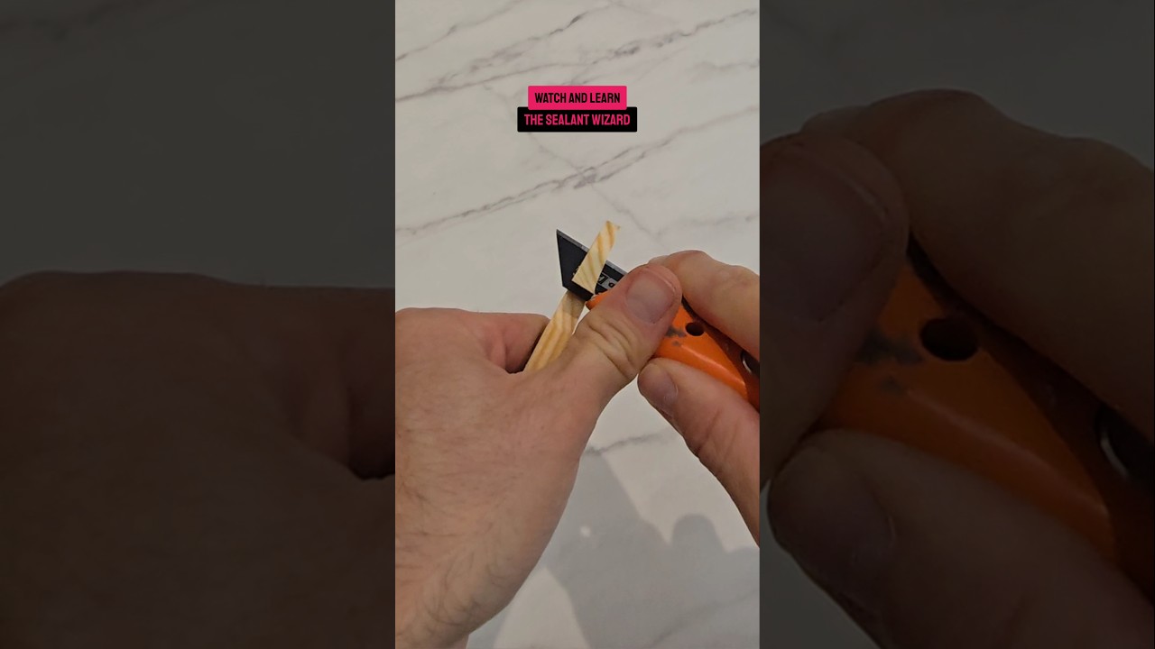 Mastic Man- Silicone caulk application- tube preparation, tooling solution and sticks! 💦#satisfying