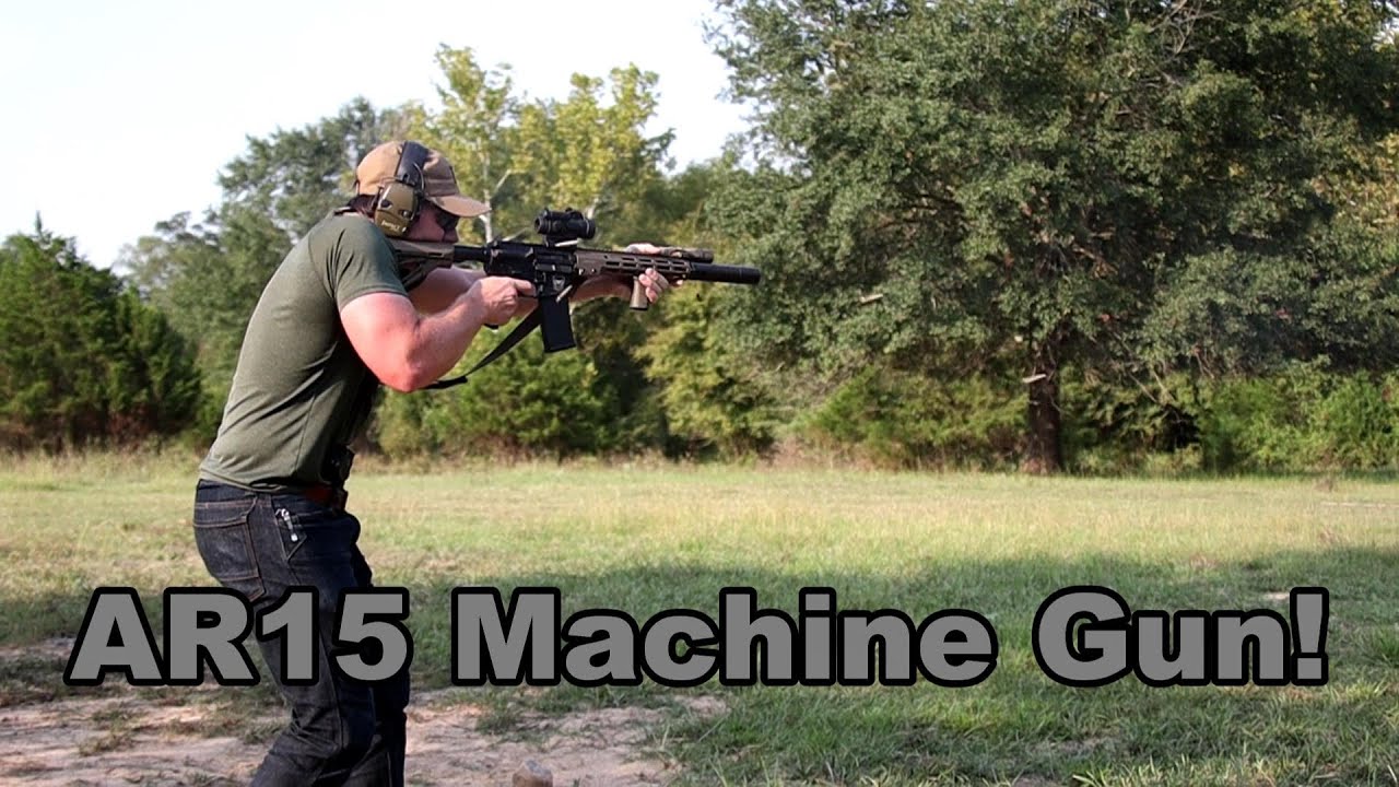 AR15 Machine Gun w/ Suppressor!  (Rifle and Sidearm Training)