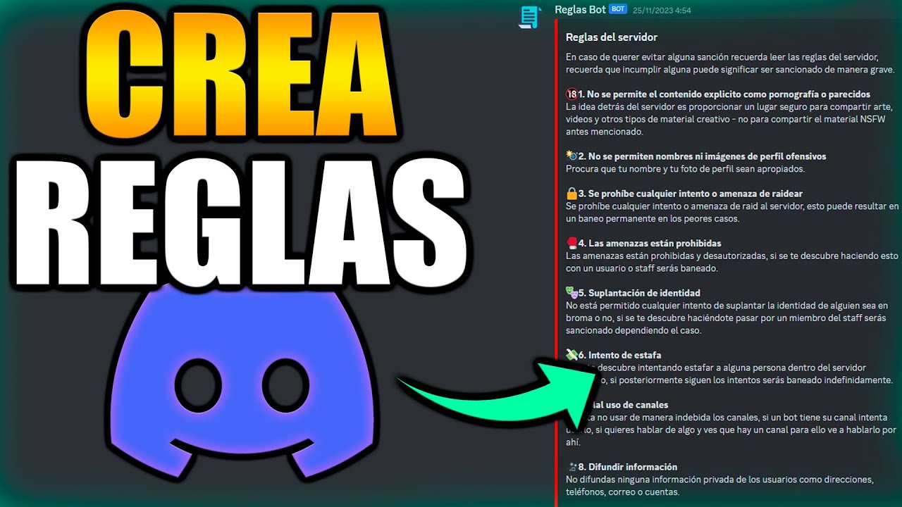 🚀COMO HACER CANAL DE REGLAS PARA TU SERVIDOR DE DISCORD 2025 *fácil y rápido*