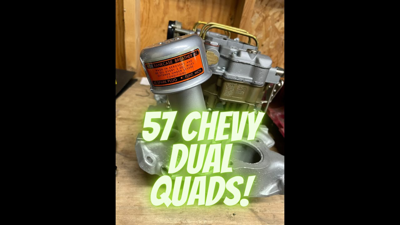 Original 57 Chevy Dual Quad Carburetors! Cleaning Up Front Sheet Metal, Identiying Tri-Five Parts!
