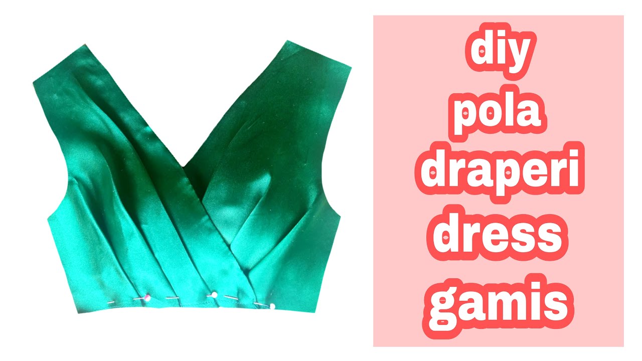 pola baju draperi || drapery dress making