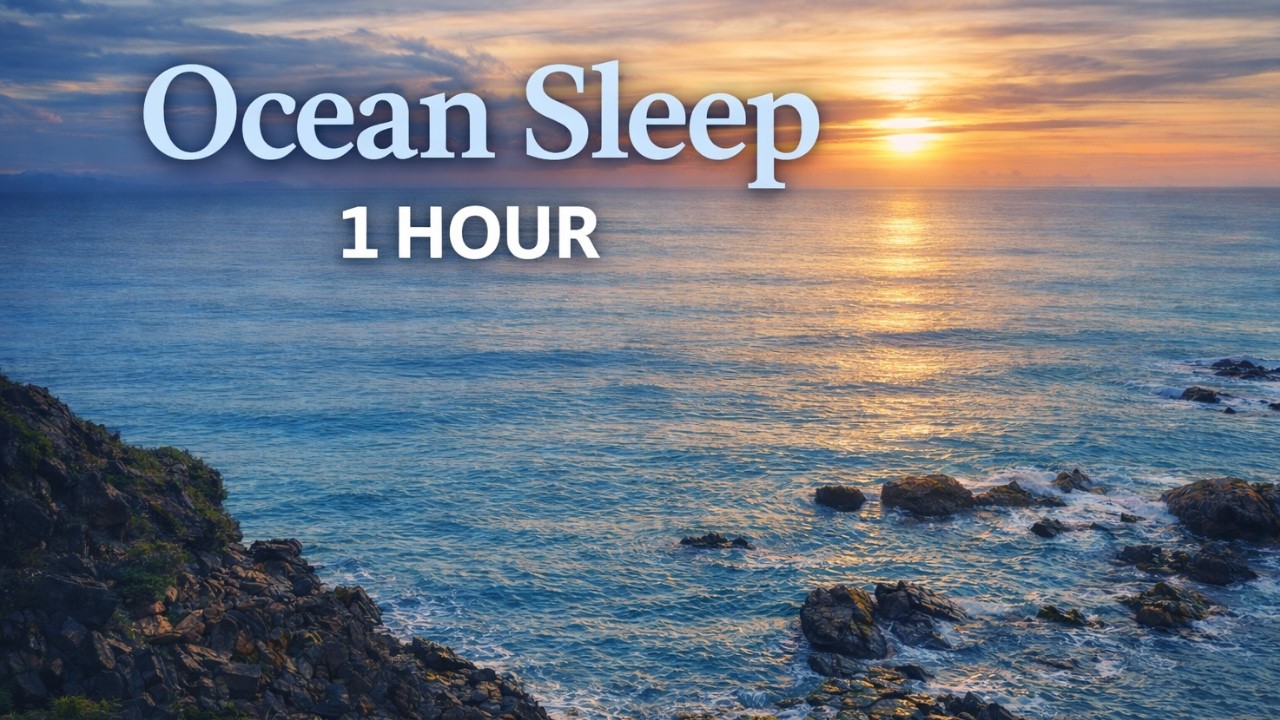 4K Real Ocean Waves for Sleep 🌊 1 Hour 100% Natural Sea Sounds | No Music, No Talking